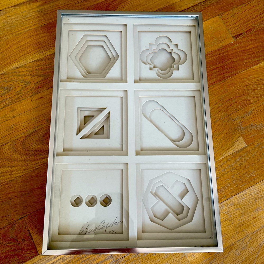 Vintage Greg Copeland Signed & Dated Cut Paper Artwork 1970s Retro Style